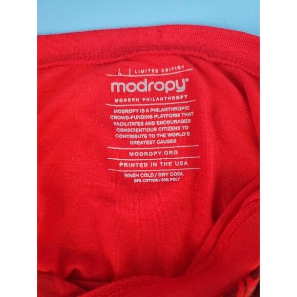 Womens Large Reasue Dog Tee Shirt Red Modropy Limited Edition - Picture 7 of 7